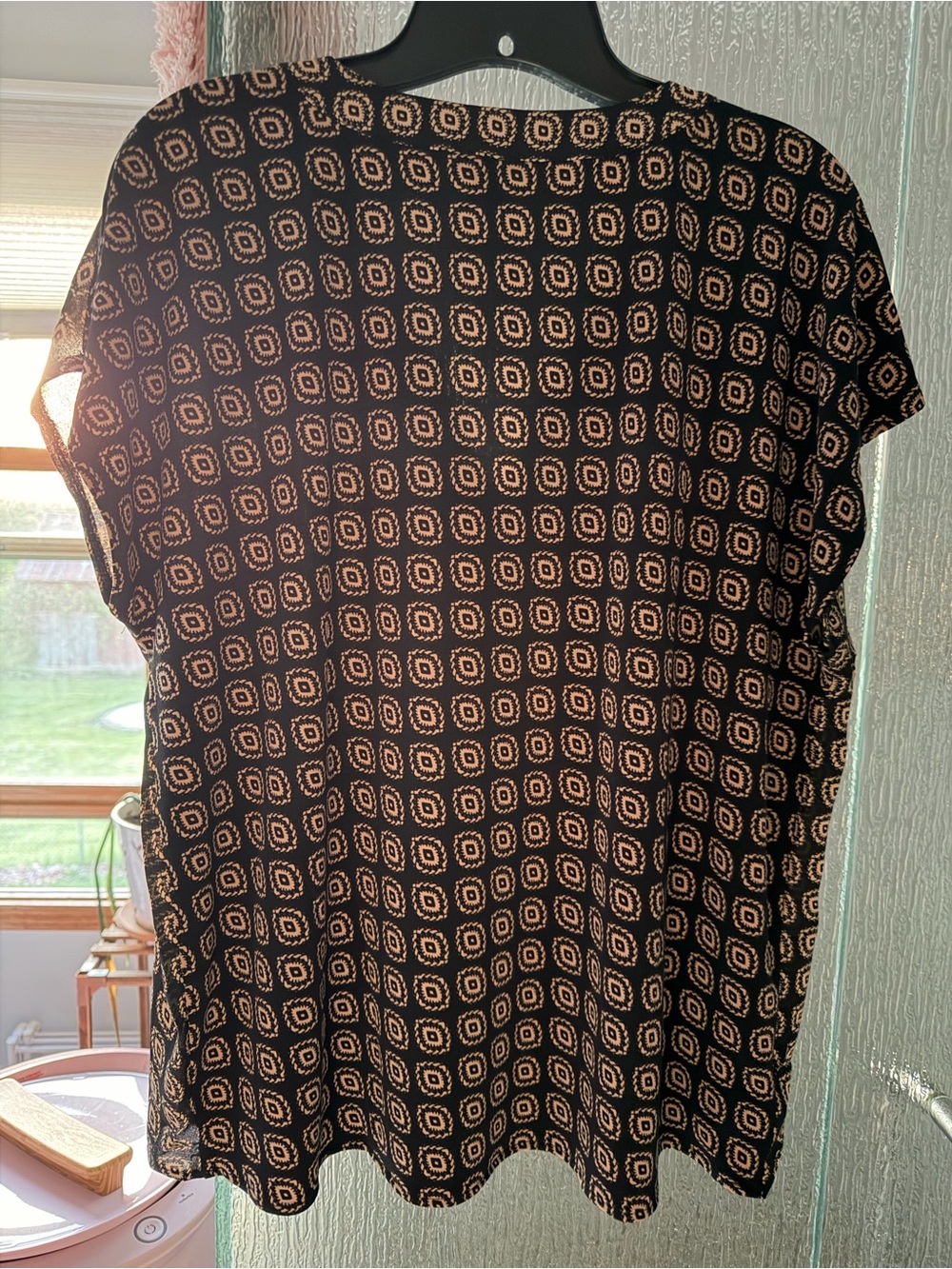 Ann Taylor Pleated Front Mixed Media Blouse - Picture 4 of 4